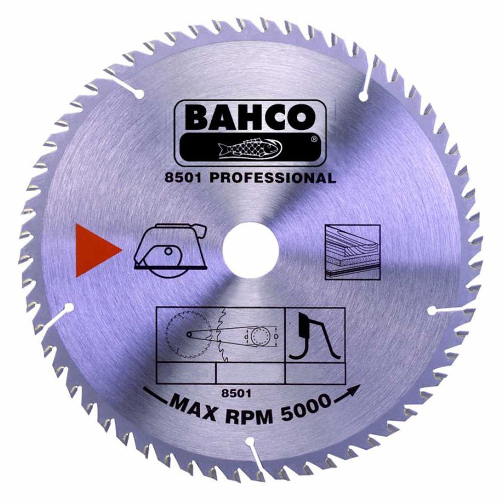 Bahco 8501-5F Circular Saw Blade with 30 Teeth for Wood, 0 V, Silver, 150 mm