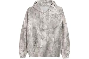 GENERIC Womens Camo Hoodie Maple Leaf Print Oversized Hooded Sweatshirt Fleece Pullover Camouflage Hoodies for Women Trendy