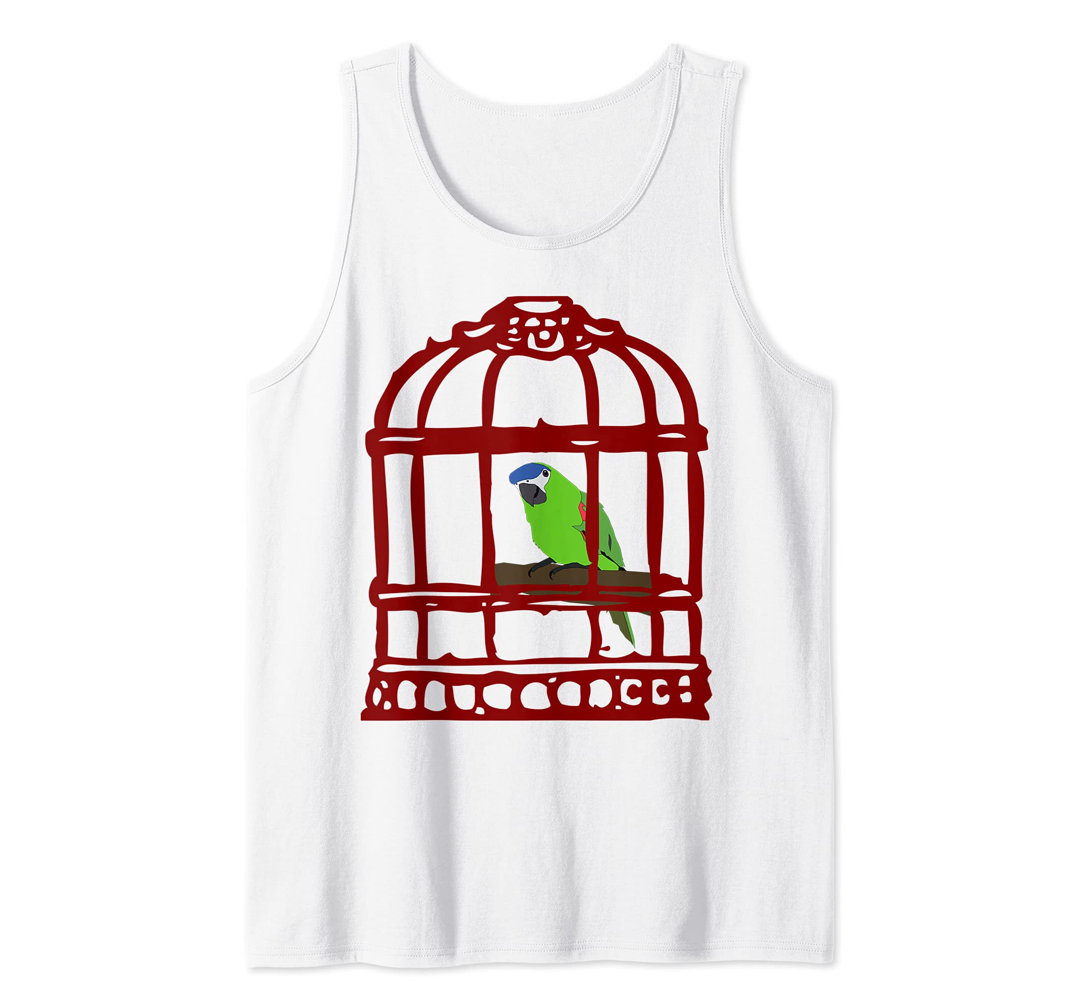 Parrot In A Cage Tank Top
