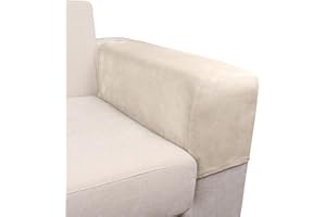 Taque Couch Arm Covers 2 Pcs Sofa Armrest Covers Stretch Couch,Armrest Cover for Chairs Scratch-Resistant Sofa Arm Cover Armchair Slipcovers,Ivory