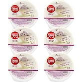 CJ Korean Cooked Rice with Black Rice, microwaveable instant fresh rice - Pack of 6 (210g each)
