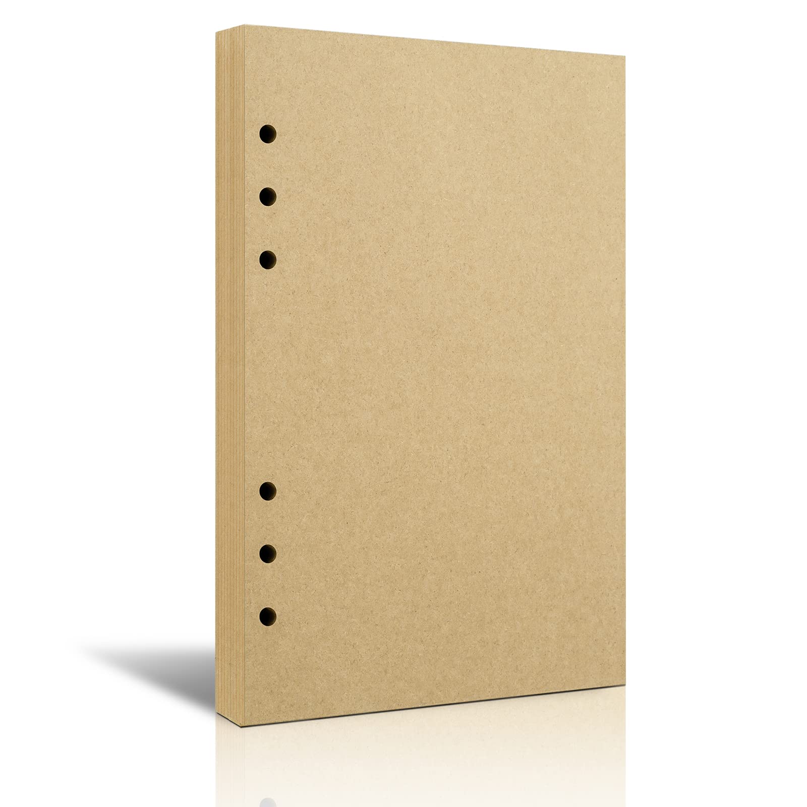 Photo 1 of A5 Blank Vintage Refillable Paper, Retro A5 Binder Refills Paper for 6-Ring Binders Planner Traveller Journal Notebook Dairy, Blank Filler Paper, 80 Sheets 160 Pages, Blank