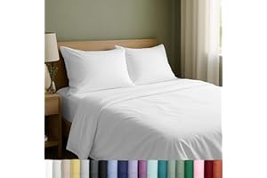 California Design Den 100% Cotton Sheets for Queen Size Bed Sheets with Deep Pocket, Queen Sheet Set with Sateen Weave, Cooli