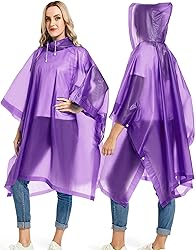 Borogo 2 Pack Rain Ponchos for Adults Reusable