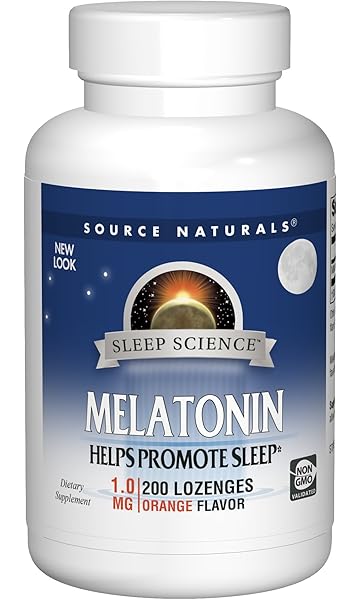 Source Naturals Sleep Science Melatonin 1mg Orange Flavor - 200 Lozenges