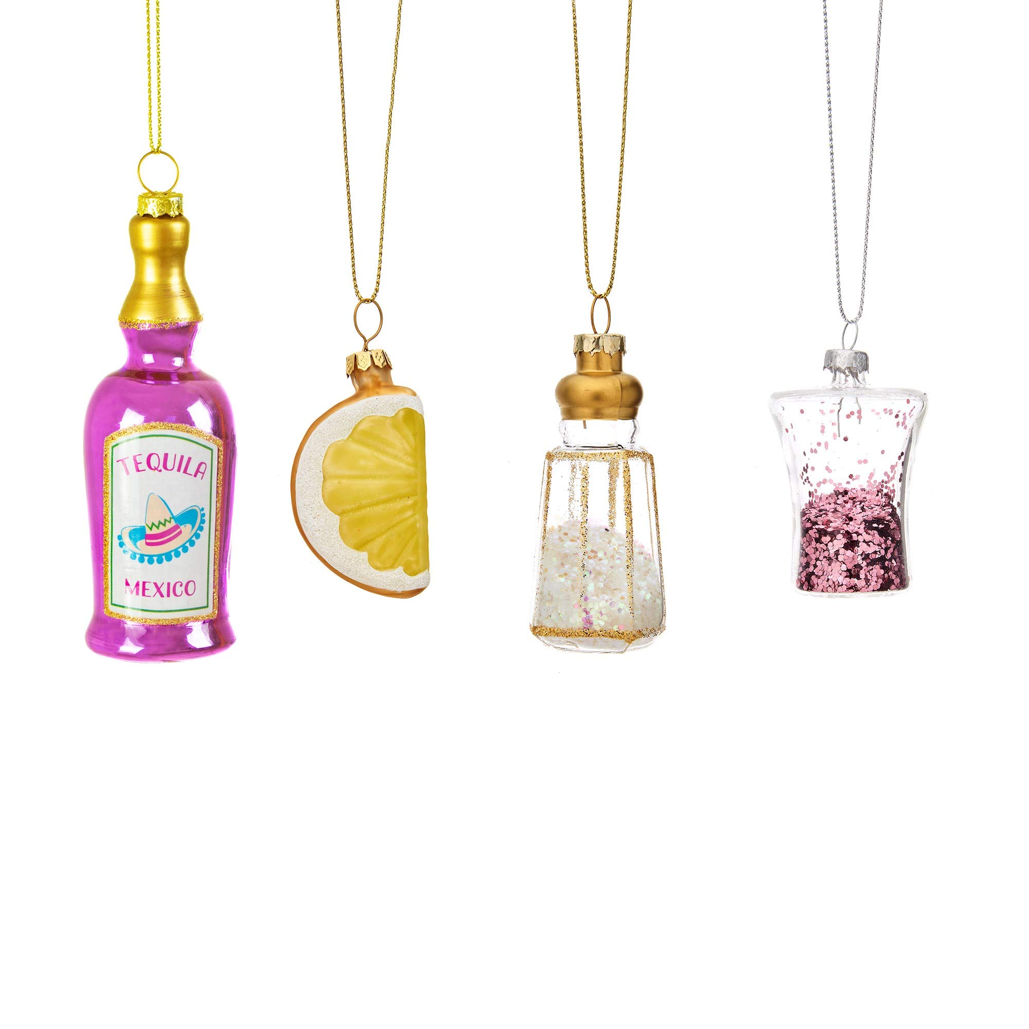 Sass & Belle Christmas Cheer Tequila Shaped Baubles - Set of 4