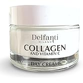 Delfanti-Milano • COLLAGEN and VITAMIN C • Illuminating Day Cream • Face and Neck Moisturizer with pure Hyaluronic Acid • Made in Italy • 1.7 oz
