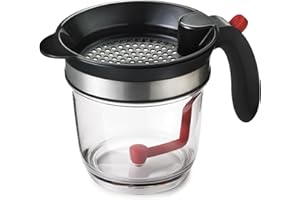 Cuisipro Deluxe 4-Cup Fat Separator, Clear/Black