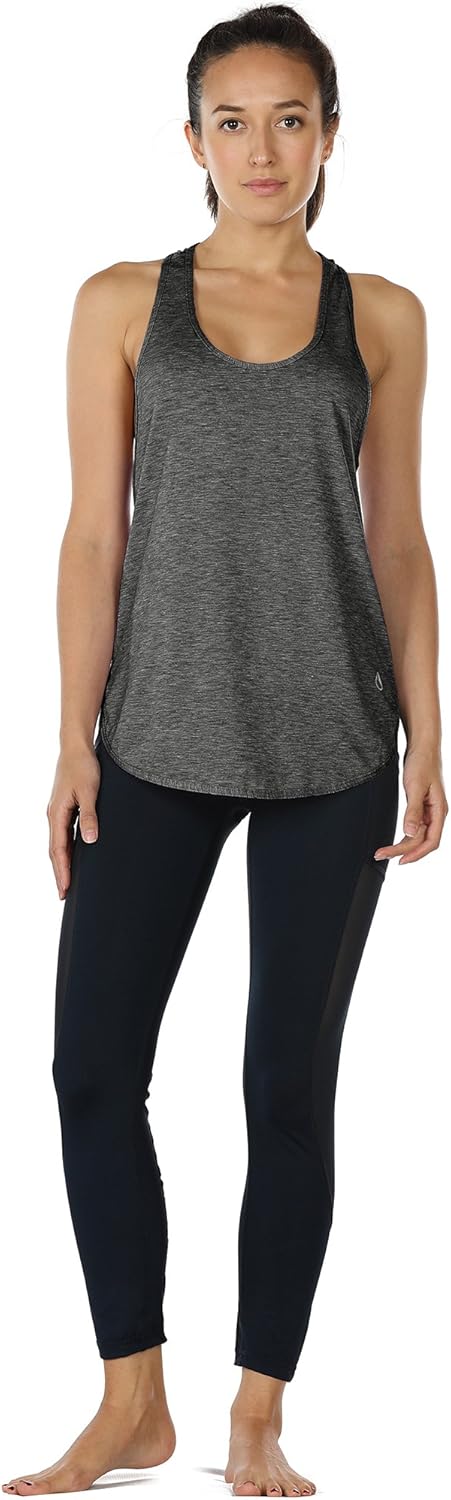 icyzone Workout Tank Tops for Women - Athletic Yoga Tops, Racerback Running Tank Top: Clothing