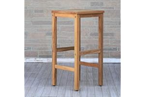 Amazonia Teak Natural New York Patio Barstool, Brown