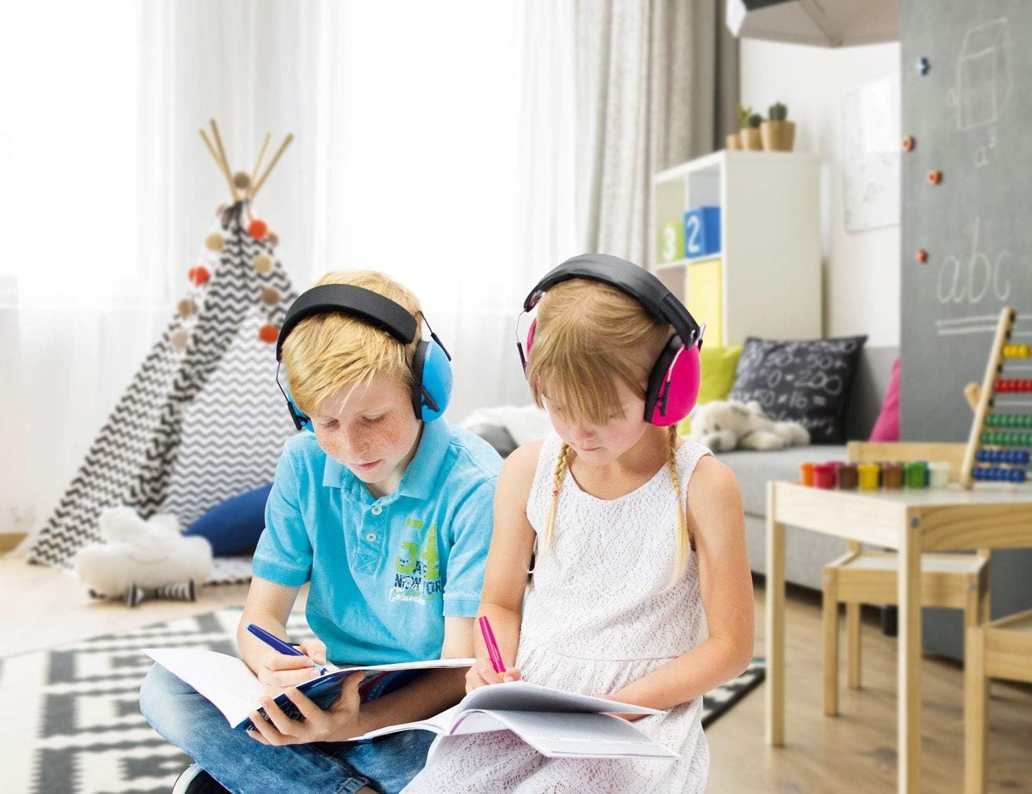 Stylex 42300, Hearing Protection SX-4230 Silent Learning in Blue, Variable Adjustable, Foldable, Padded Headband - Image 5