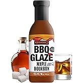 Kosmos Q Maple Bourbon BBQ Glaze, Sweet & Sticky BBQ Sauce for Ribs, Chicken, Pork, or Brisket, Competition-Ready Barbecue Glaze with Real Maple Syrup & Kentucky Bourbon, American Made, 15.5 Oz Bottle