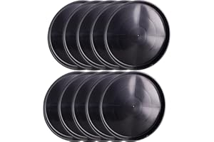 Tulpeed 10 Pack Plant Saucer 20 Inches Plant Trays for Pots Plastic Round Drip Trays Flower Pot Saucers Black Planter Water Tray Plant Drainage Tray, Black