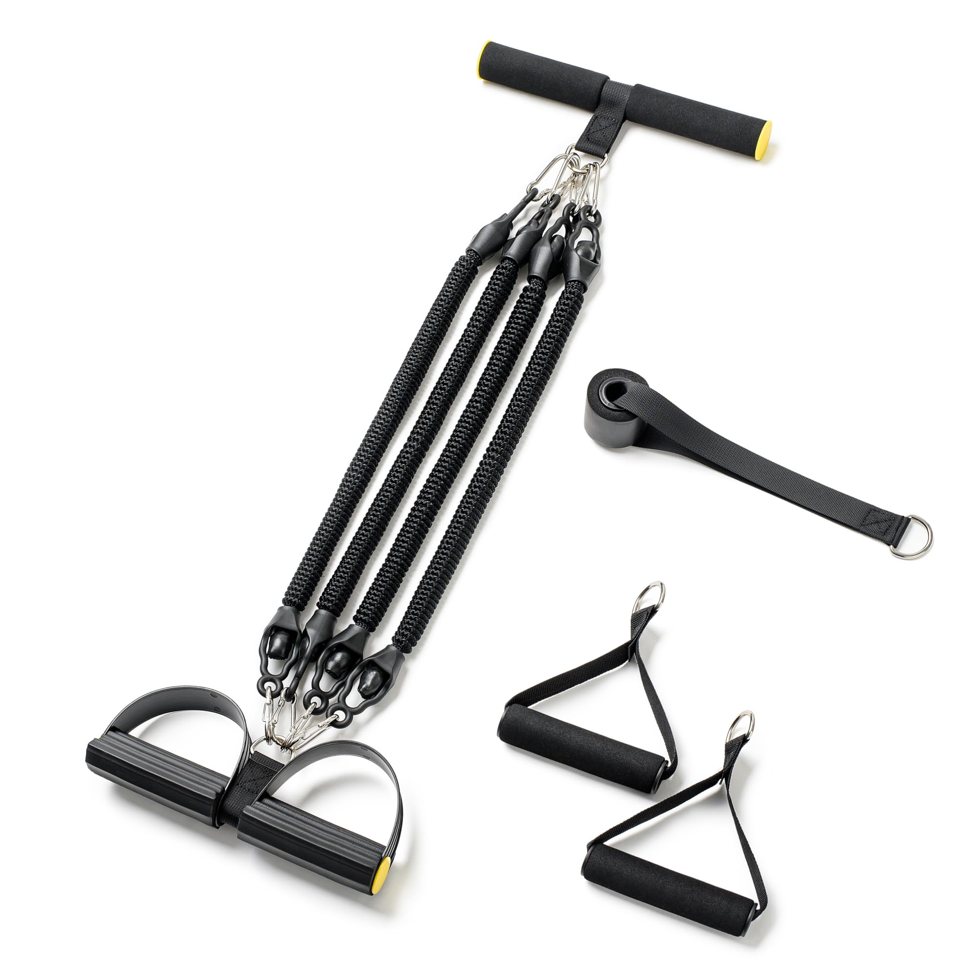 Photo 1 of Adjustable Pedal Resistance Bands Set - Home Gym Equipment for Full-Body Workout, Elastic Exercise Bands with Handles for Waist Training, Arm & Leg Strength Building, Sit-Ups, and Pull Training