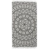 Sand Cloud Turkish Beach Towel - Sand Free - 100% Organic Turkish Cotton Yarn - Quick Dry Towel for Beach, Picnic Blanket or Throw - As Seen on Shark Tank - Mandala (Dark Grey)