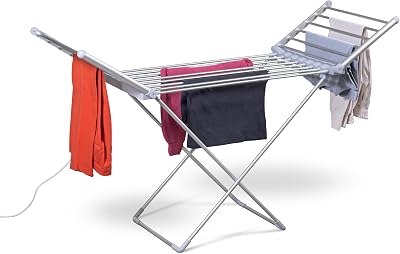 Vivo Technologies Heated Clothes Airer 14m Drying Space 230W Folding Rack