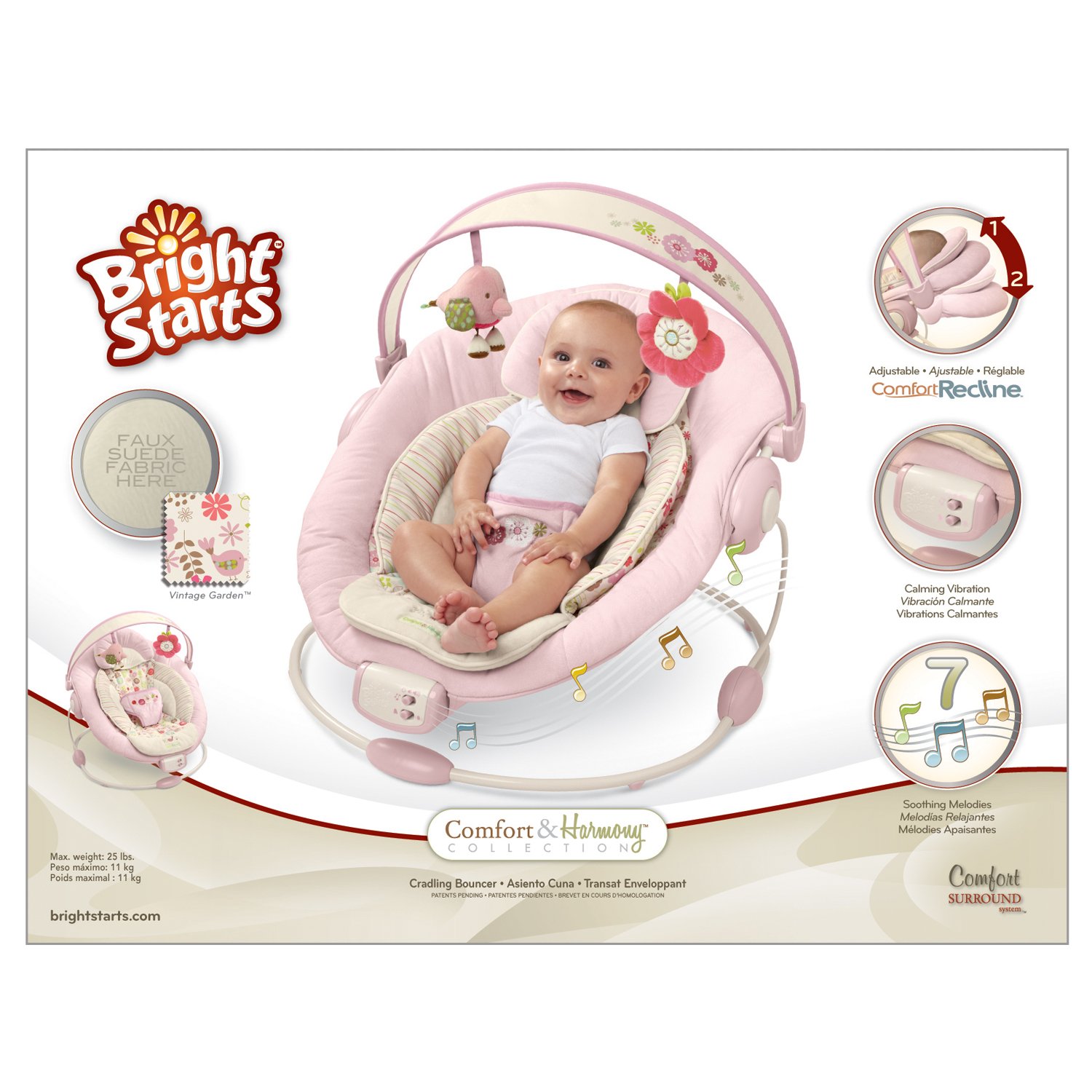 Amazon Com Bright Starts Comfort And Harmony Bouncer Vintage