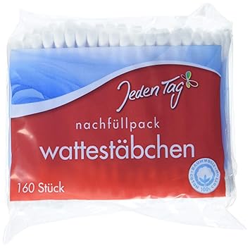Jeden Tag Wattestäbchen NFP, 160 Stück