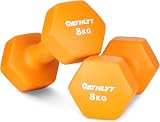 Athlyt Neoprene Dip Dumbbell Set 2 x 8kg Orange view 1