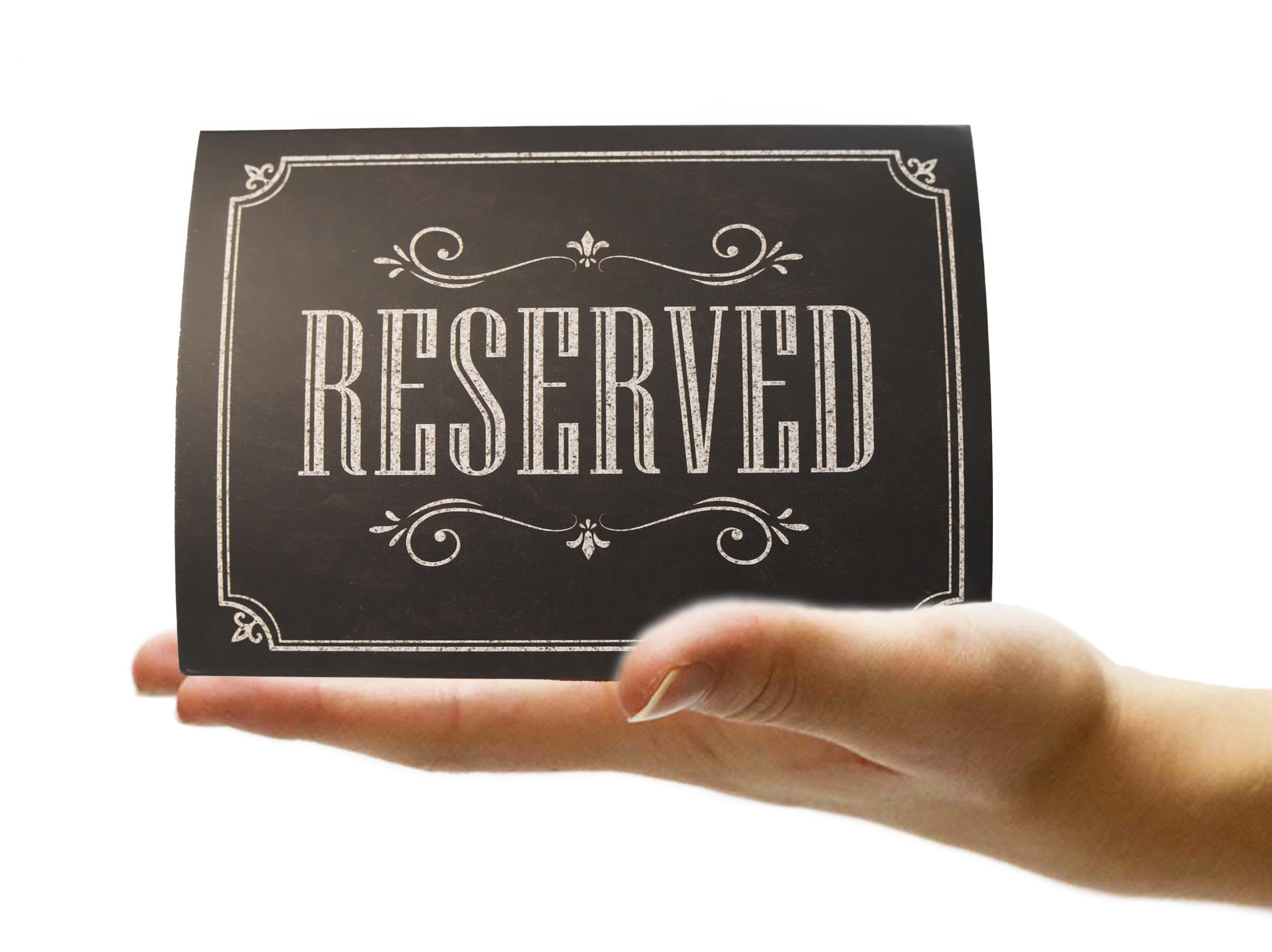 Photo 1 of 20 Pack Rustic Reserved Table Sign - Reserved Signs For Wedding - Black Chalkboard Reserved Signs - Wedding Accessories - Tent Cards For Reserving Seats & Places - Place Cards for Party
