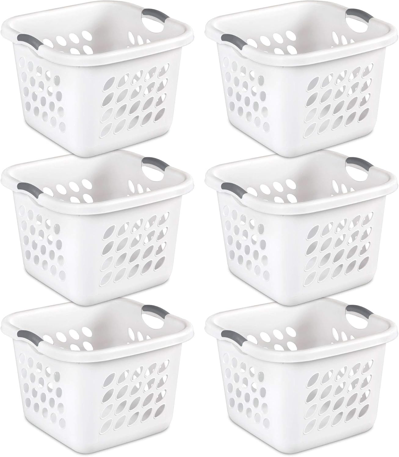 Sterilite Ultra Square Laundry Basket with Titanium Inserts (12 Pack