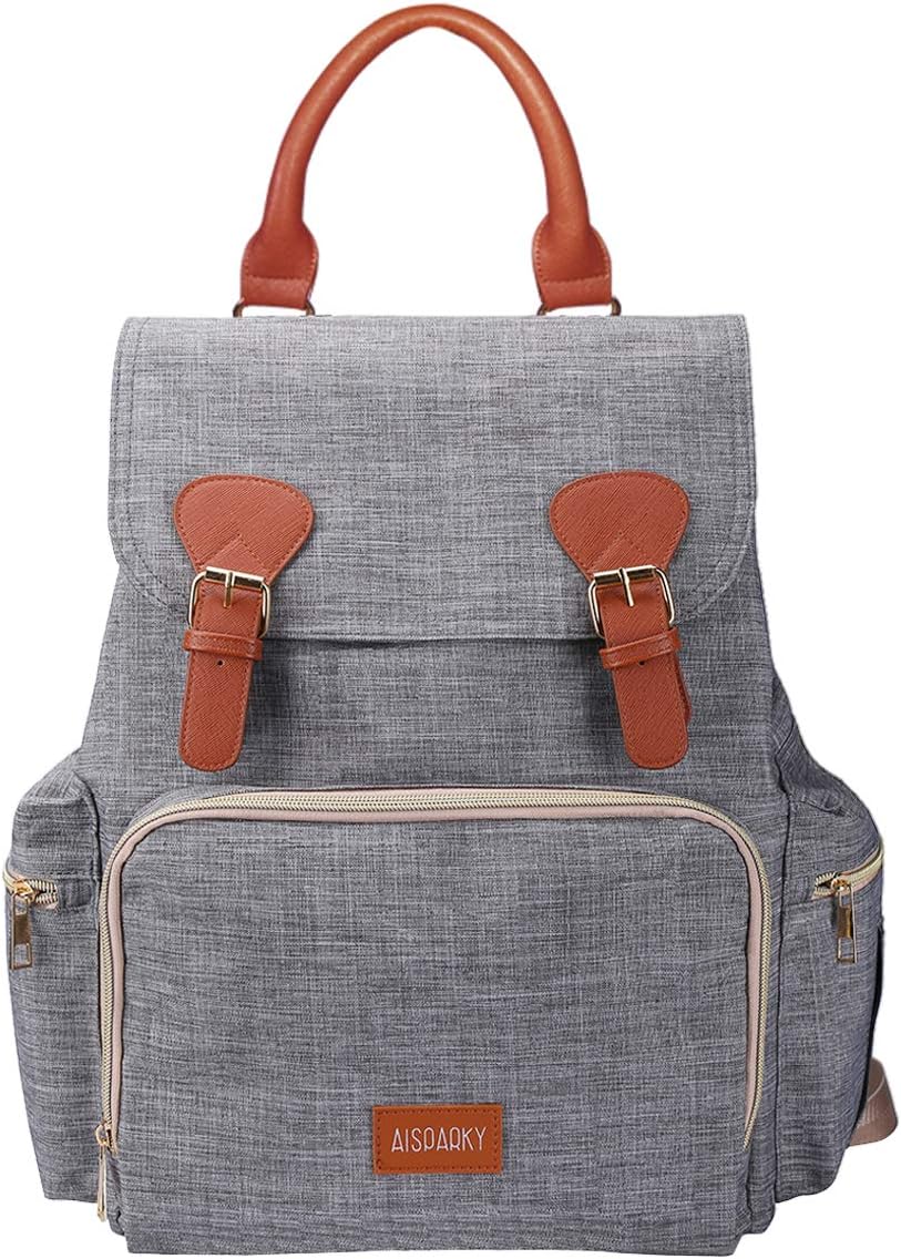 Diaper Bag, Waterproof Baby Diaper Backpack for Baby Care (Grey) Buy