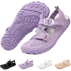 Biurnyx Women's Water Sandals Closed Toe Hiking Sandals Quick Dry Breathable Non Slip Lightweight Outdoor Shoes