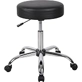 Boss Office Products Antimicrobial Vinyl Medical Spa Stool in Black