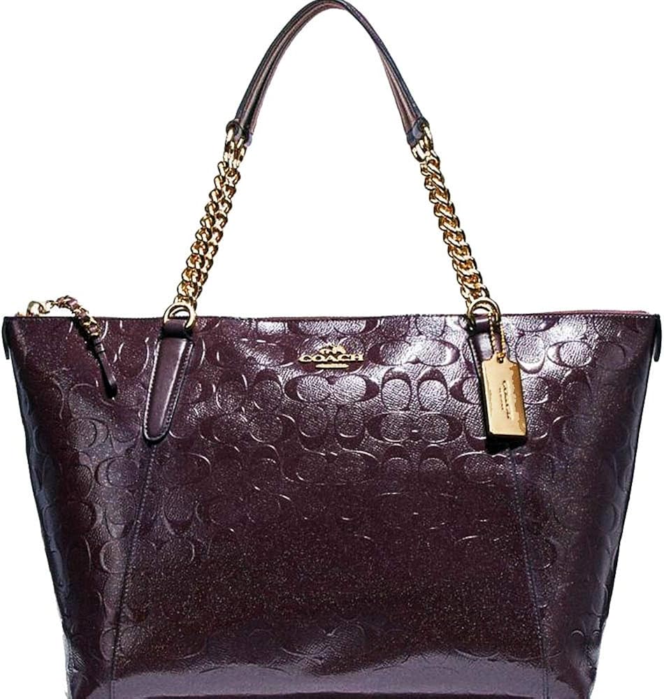 coach burgundy patent leather bag