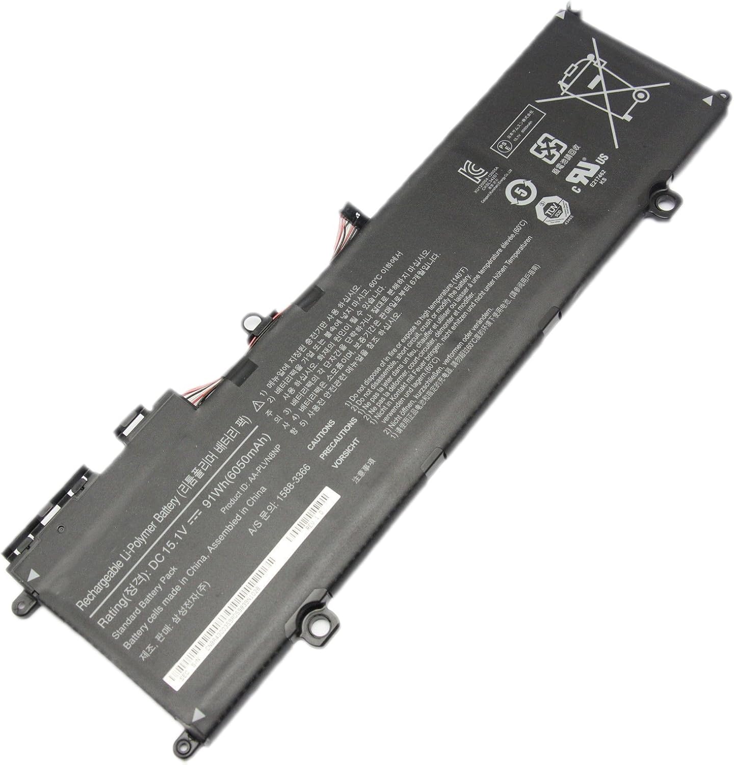 Dentsing 15.1V 91Wh/6050mAh AA-PLVN8NP Laptop Battery Replacement for Samsung ATIV Book 8 Touch 870Z5G NP770Z5E NP880Z5E-X01 1588-3366