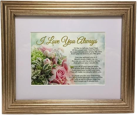 Love Of My Life Gift Sentimental Soulmate Poem 8x10 Gold Picture Frame Matted To 5x7 For Christmas Anniversary Gifts Birthday Wedding Valentines Present Add Photo By Words Matter Gifts Amazon Ca Home