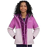 Lands' End Unisex Kids 3-in-1 Water Resistant Windbreaker and Zip-out Polar Fleece Jacket