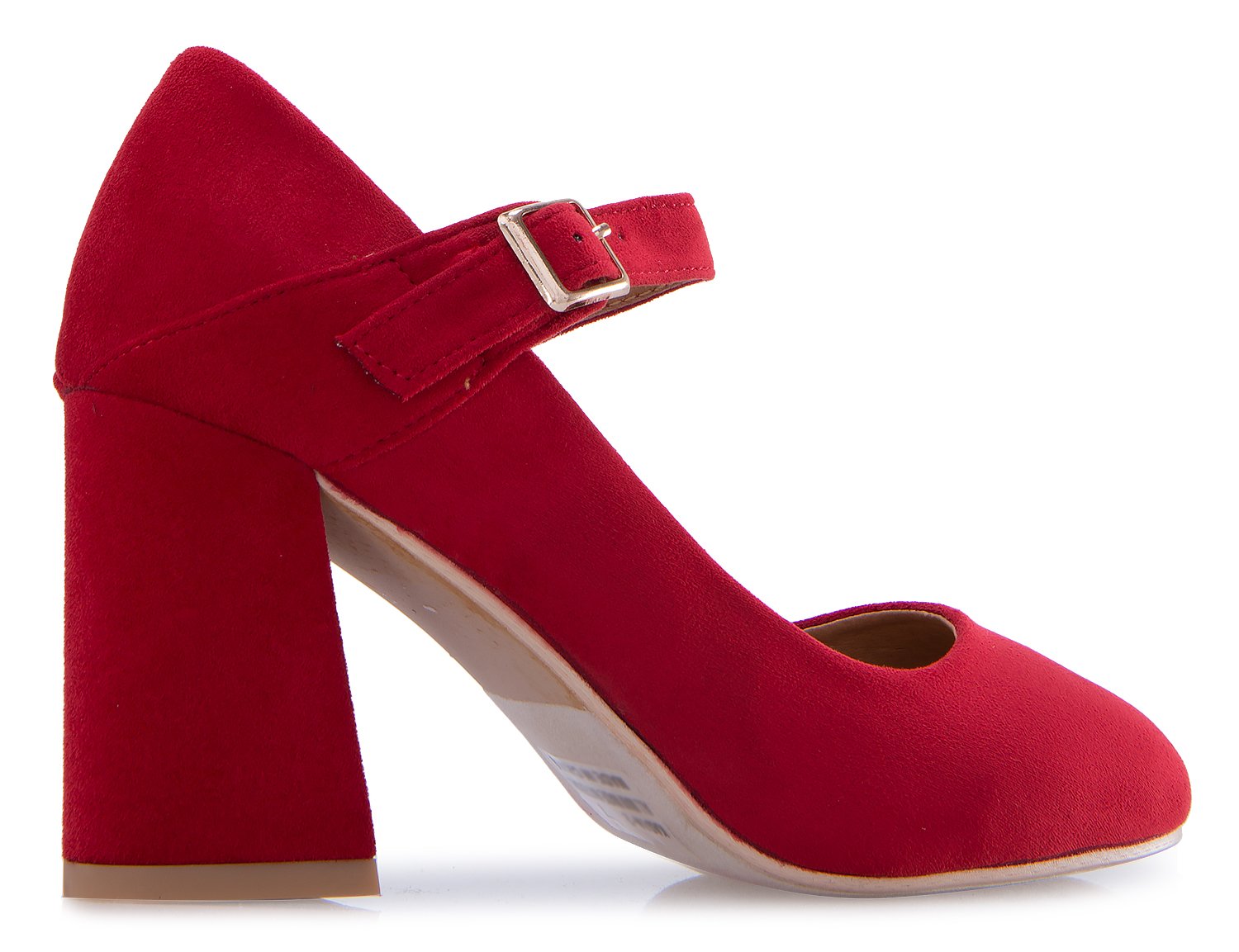 Olivia K Women's Mary Jane Block Stacked Chunky Pumps Heel - Vintage Retro Round Toe with Strap - Image 4