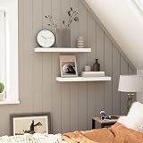 HOOBRO Floating Shelves Set of 2 White Wall Shelves 60 cm EWT60BJ01 view 7