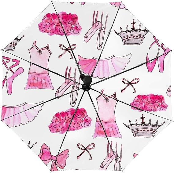 Amazon Co Jp Uddesign 水彩画 バレリーナパターン 折り畳み傘 女性 日傘 遮光 プレゼント かわいい 折りたたみ 傘 レディース 晴雨兼用 日よけ 雨傘 ギフト 服 ファッション小物