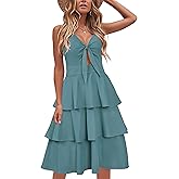 VOTEPRETTY Women's Summer Dresses Spring Sundresses Beach Clothes Outfit Vacation 2024 V Neck Casual Tropical Resort Hawaiian