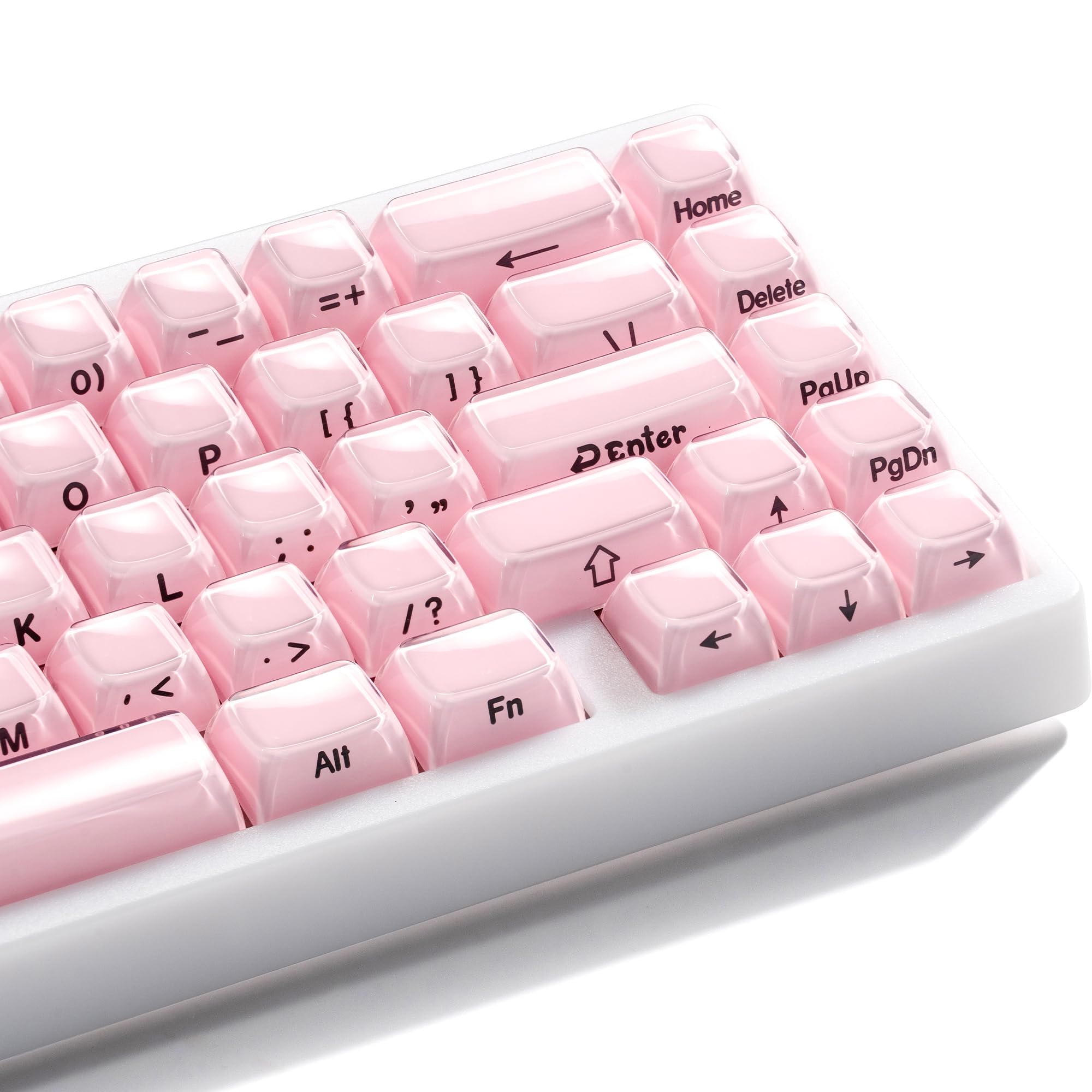 GMKWTL XVX Pink Keycaps, Crystal Jelly Keyboard