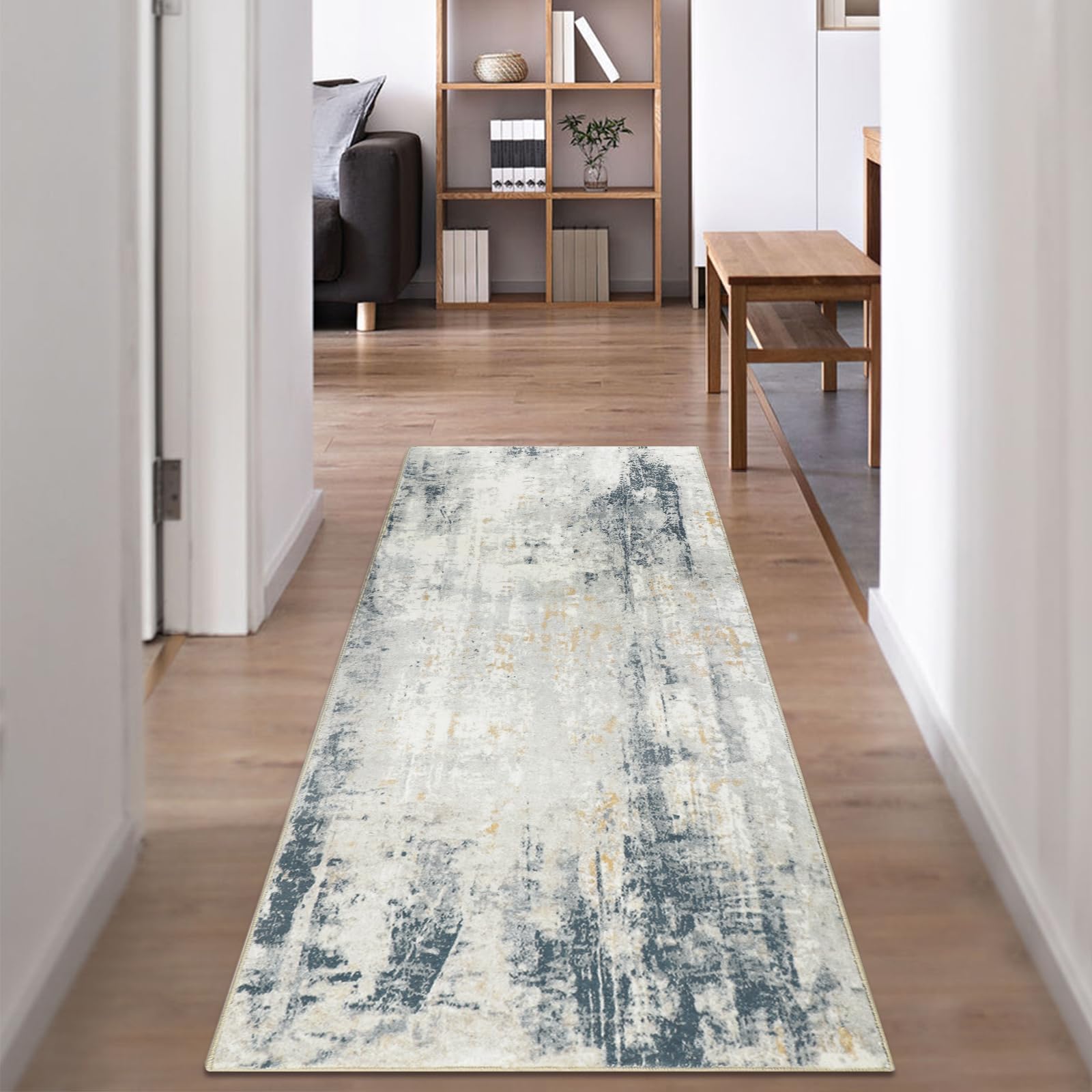 Famibay Runner Rugs for Hallway Non Slip 65x180cm Kitchen Carpet Runners Washable Hall Runner Rugs Long Hallway Rug Carpet Floor Mat for Entryway Kitchen Laundry Room Bedroom