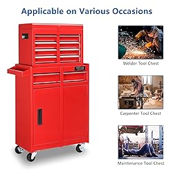 TUFFIOM 5-Drawer Rolling Tool Chest, Tool Storage