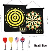 HelaCueil Magnetic Safe Dartboard Ø38cm 12 Darts Family Fun Indoor Outdoor view 4