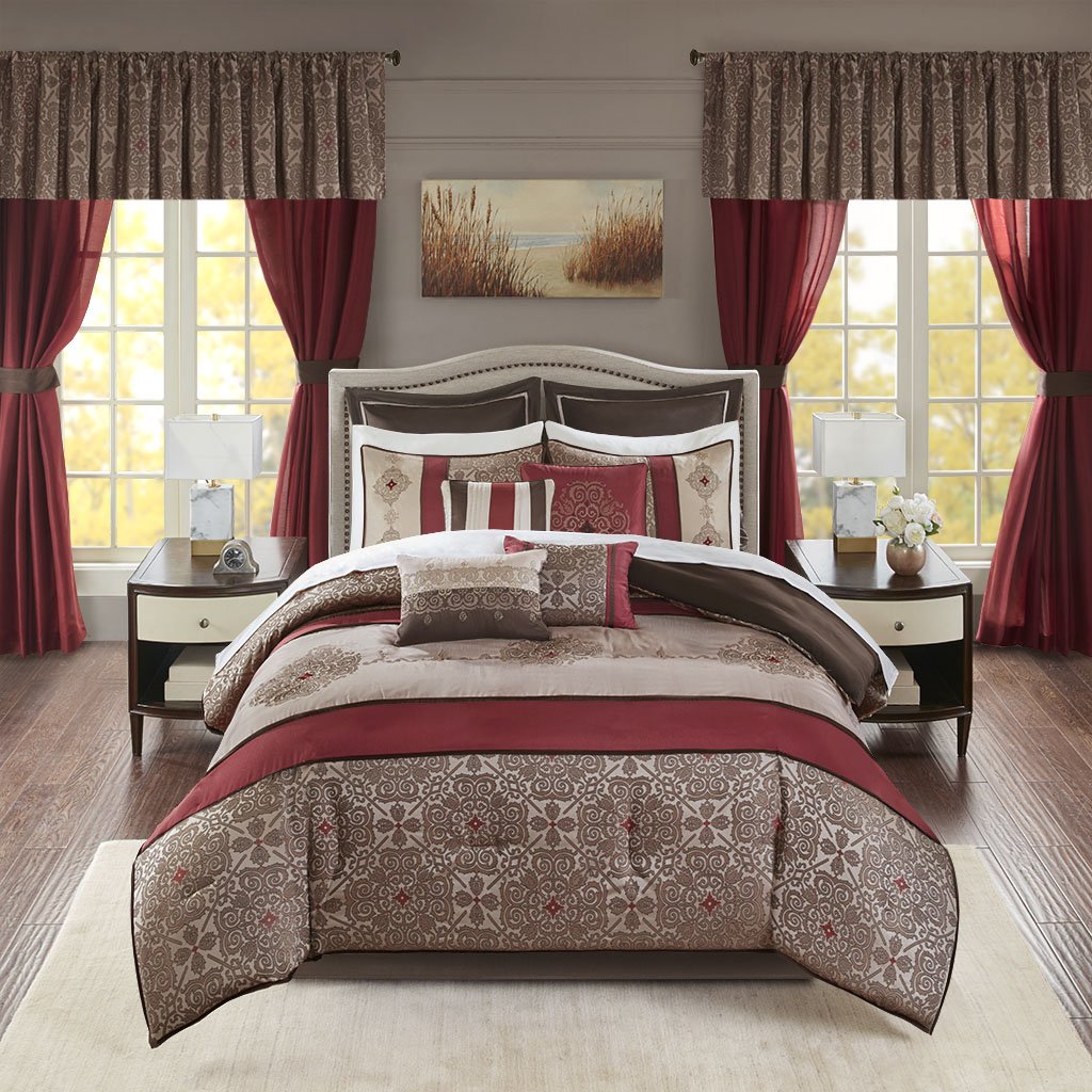 Best King Size Bedding Set With Window Curtain Set