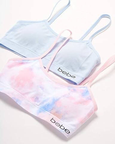 Amazon Com Bebe Girl S Seamless Training Sports Bra With Removable Pads 4 Pack Clothing