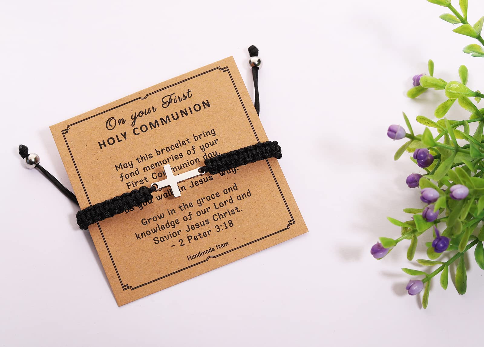 Korotho To Mens Gifts Cross Bracelet for Dad, Bonus Dad, Uncle, Son, Nephew, Grandson - Fathers Day Birthday Christmas First Communion Confirmation Baptism Christian Gift for Him