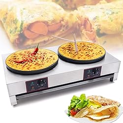 Commercial Electric Crepe Maker Machine, Double