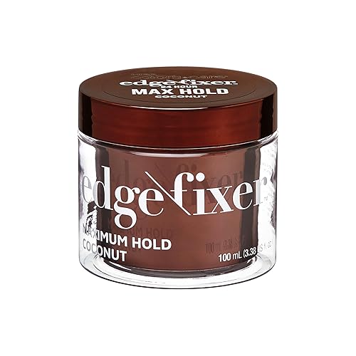 KISS COLORS & CARE 24 Hour Maximum Hold Scented Edge Fixer, Biotin B7 Infused, All Hair Types, Non-Greasy Gel, No Flaking, 100 mL (3.38 US fl. oz.) - Coconut Scent