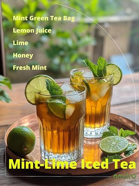 MINT GREEN TEA BAGS, CAFFEINATED, PREMIUM GREEN TEA BLEND WITH PEPPERMINT, SPEARMINT, LEMONGRASS & LEMON BALM FOR SOOTHING, INDIVIDUALLY WRAPPED BAGS, NO ARTIFICIAL SUGAR ADDED, 20 COUNTS