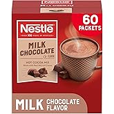 Nestle Hot Chocolate Packets, Milk Chocolate Flavor Hot Cocoa Mix, Made with Real Cocoa, Bulk Pack, 0.71 oz Packet (60 Count)