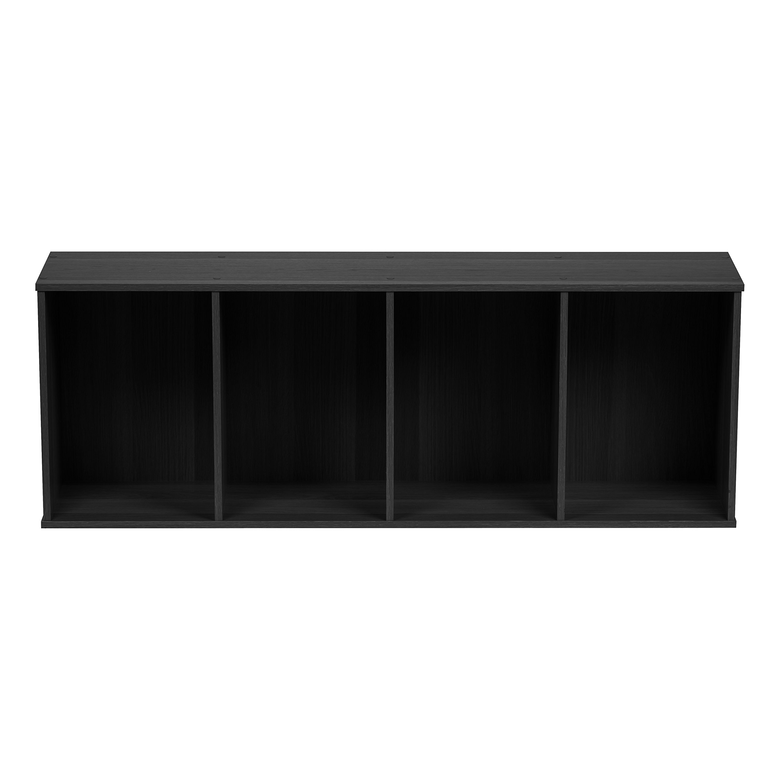 IRIS USA 596482 4-Tier Wood Storage Shelf Black