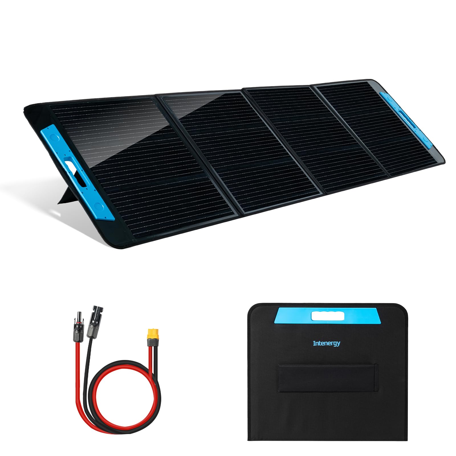 Photo 1 of (see images for damage) (used) Intenergy 200W Foldable Solar Charger kit,IP65 Water-Resistant Folding Solar Panel Portable Power Station,XT60