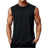 MAGCOMSEN Men's Sleeveless Shirts Quick Dry Tank Tops UPF 50+ Gym Muscle Workout Summer Beach Swim Shirt
